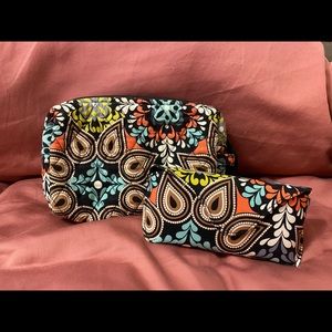Vera Bradley makeup bag and sunglasses holder